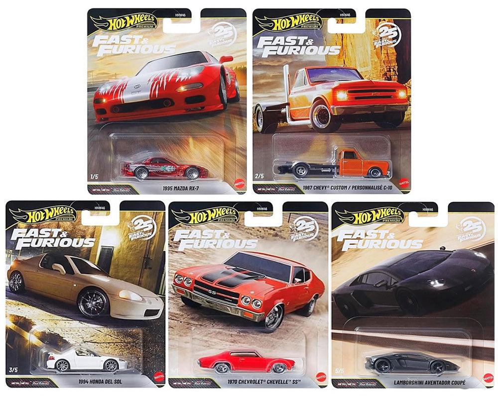 Hot Wheels 1:64 Fast & Furious 25th Anniversary Premium Factory