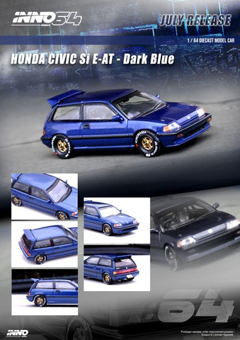 Inno64 1:64 Honda Civic Si E-AT in Dark Blue - Unrivaled USA