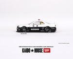 Kaido House x Mini GT 1:64 Nissan Skyline GT-R R34 Kaido Works (V2 Aero) Police - Unrivaled USA