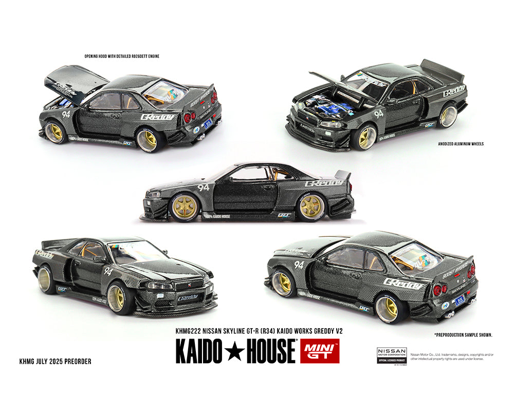 Preorder) Kaido House x Mini GT 1:64 Nissan Skyline GT-R (R34