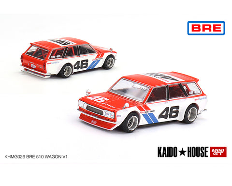 Kaido House x Mini GT 1:64 Datsun Kaido 510 Wagon BRE Version 1 White Limited Edition - Unrivaled USA