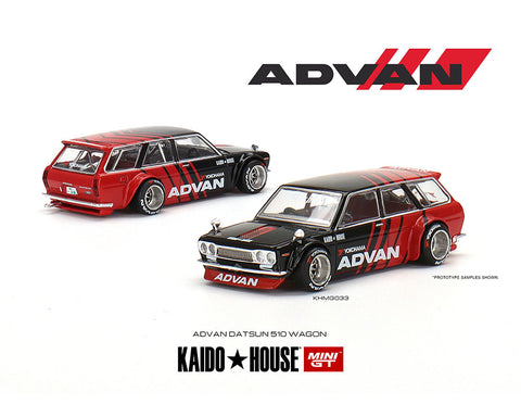 Kaido House x Mini GT Datsun 510 Pro Street Wagon Yokohama Advan Limited Edition - Unrivaled USA
