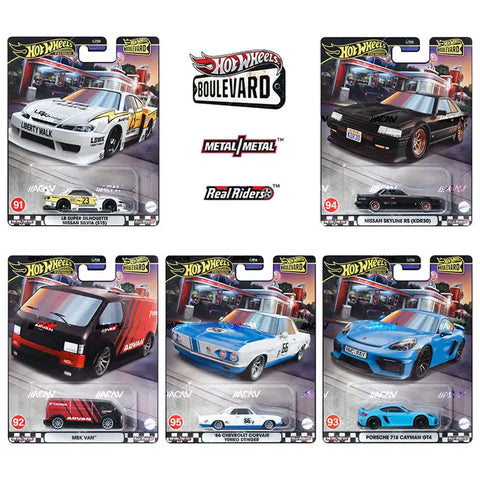 Hot Wheels 1:64 Boulevard Factory Sealed Case - 2024 U Assortment - Unrivaled USA