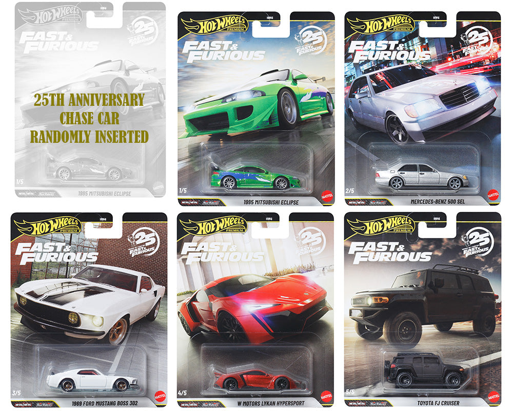 Hot Wheels 1:64 Fast & Furious 25th Anniversary Premium Factory