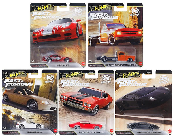 Hot Wheels Fast & Furious 52台セット Hot Wheels 1:64 Fast & Furious 25th Anniversary Premium Factory