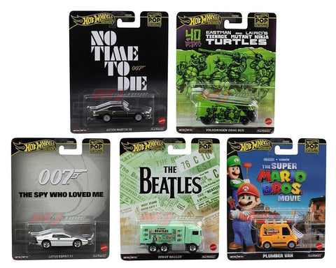 Hot Wheels 1:64 Pop Culture 2024 Factory Sealed Case - D Assortment - Unrivaled USA