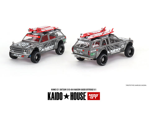 Kaido House x Mini GT 1:64 Datsun KAIDO 510 Wagon 4x4 Kaido Offroad V1 - Unrivaled USA