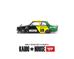 Kaido House x Mini GT 1:64 Datsun Street 510 Racing V2 – Black Yellow - Unrivaled USA