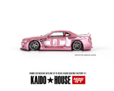 Kaido House x Mini GT 1:64 Nissan Skyline GT-R (R34) Kaido Racing Factory V1 – Pink - Unrivaled USA