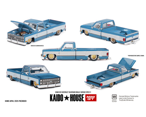 Kaido House x Mini GT 1:64 Chevrolet Silverado Dually Vintage Spec V1 - Unrivaled USA