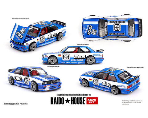 Kaido House x Mini GT BMW M3 Kaido Touring Champ V1 – Blue/White - Unrivaled USA