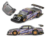 Kaido House x Mini GT Nissan Silvia S13-R Kaido Drift V1 Greddy – Gunmetal Gray (2) - Unrivaled USA