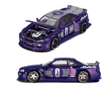Kaido House x Mini GT Nissan Skyline GT-R (R34) Kaido Factory Racing V2 – Midnight Purple (2) - Unrivaled USA