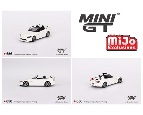 Mini GT 1:64 Honda S2000 (AP2) CR - Grand Prix White - MiJo Exclusives - Unrivaled USA