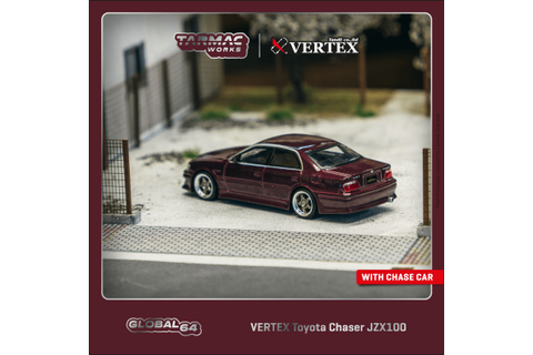 Tarmac Works 1:64 Vertex Toyota chaser JZX100 in Purple Metallica - Global64 - Unrivaled USA