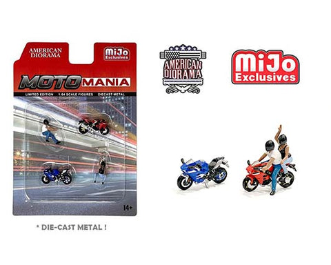 American Diorama 1:64 MiJo Exclusive Figures Set - Moto Mania Street Biker - Unrivaled USA