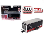 Auto World 1:64 MiJo Exclusives Nissan Enclosed Trailer - Unrivaled USA