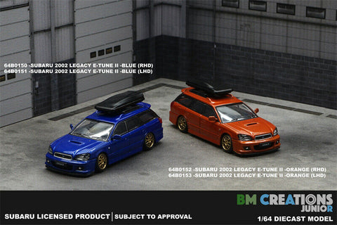 BM Creations 1:64 Subaru Legacy Touring Wagon GT-B RHD - Orange - Unrivaled USA