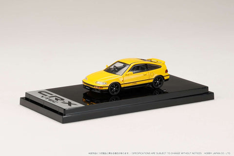 Hobby Japan 1:64 Honda CR-X SiR (EF8) JDM Customized In Yellow - Unrivaled USA