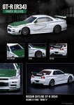 Inno64 1:64 Nissan Skyline GTR (R34) Nismo R-Tune in White "Mine's" - Unrivaled USA