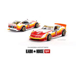 Kaido House x Mini GT 1:64 Datsun KAIDO Fairlady Z Kaido GT V1 Red with White Limited Edition - Unrivaled USA