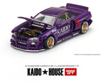 Kaido House x Mini GT 1:64 Nissan Skyline GT-R (R34) Kaido Works V1 (Purple) Limited Edition - Unrivaled USA