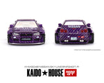 Kaido House x Mini GT 1:64 Nissan Skyline GT-R (R34) Kaido Works V1 (Purple) Limited Edition - Unrivaled USA