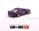 Kaido House x Mini GT 1:64 Nissan Skyline GT-R (R34) Kaido Works V1 (Purple) Limited Edition - Unrivaled USA