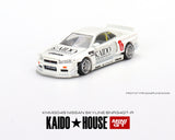 Kaido House x Mini GT 1:64 Nissan Skyline GT-R (R34) Kaido Works V2 (White) Limited Edition - Unrivaled USA