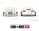 Kaido House x Mini GT 1:64 Nissan Skyline GT-R (R34) Kaido Works V2 (White) Limited Edition - Unrivaled USA