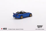 Mini GT 1:64 Honda S2000 AP2 Mugen (Monte Carlo Blue Pearl) - Unrivaled USA