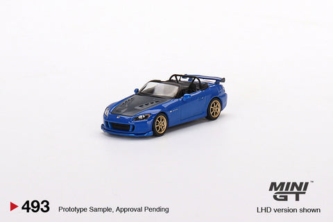 Mini GT 1:64 Honda S2000 AP2 Mugen (Monte Carlo Blue Pearl) - Unrivaled USA