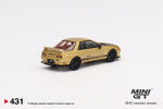 Mini GT 1:64 Japan Exclusive Top Secret Nissan Skyline GT-R VR32 Top Secret Gold – RHD - Unrivaled USA