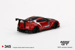 Mini GT 1:64 MiJo Exclusive LB★WORKS Nissan GT-R R35 Type 2, Rear Wing ver 3, Red, LB Work Livery 2.0 - Unrivaled USA