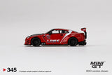 Mini GT 1:64 MiJo Exclusive LB★WORKS Nissan GT-R R35 Type 2, Rear Wing ver 3, Red, LB Work Livery 2.0 - Unrivaled USA