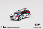 Mini GT 1:64 MiJo Exclusives Lancia Delta HF Integrale Evoluzione 1992 Rally 1000 Lakes Winner #3 - Unrivaled USA