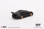 Mini GT 1:64 MiJo Exclusives Porsche 911 (991) GT2 RS Weissach Package Black - Unrivaled USA
