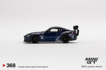 Mini GT 1:64 Mijo Exclusive HKS Toyota GR Supra (A90) Downshift Blue Limited Edition - Unrivaled USA