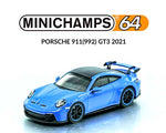 Minichamps 64 1:64 2021 Porsche 911 GT3 (992) Shark Blue - Unrivaled USA