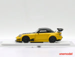 One Model 1:64 J's Racing Type GT Wide Body Honda S2000 (Yellow) - Unrivaled USA