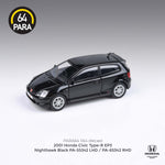 Para64 1:64 2001 Honda Civic Type-R EP3 – Nighthawk Black LHD - Unrivaled USA