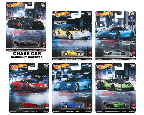 Hot Wheels 1:64 Car Culture 2022 Complete Set - Exotic Envy - Unrivaled USA