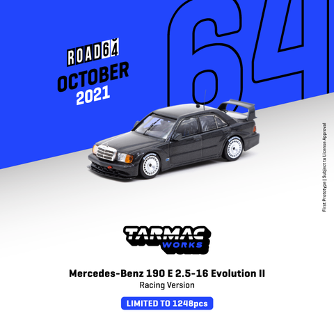 Tarmac Works 1:64 Mercedes Benz 190E 2.5-16 Evolution II Racing Version - ROAD64 - Unrivaled USA