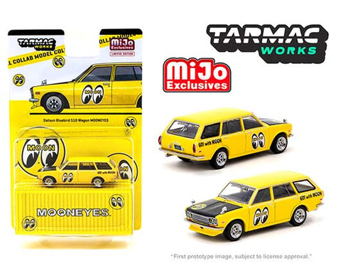 Tarmac Works 1:64 MiJo Exclusive Datsun Bluebird 510 Wagon Mooneyes Special Limited Edition - Unrivaled USA
