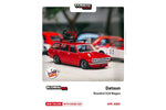 Tarmac Works 1:64 Nissan Datsun Bluebird 510 Wagon in Red with Roof Rack and Bicycle - GLOBAL64 - Unrivaled USA