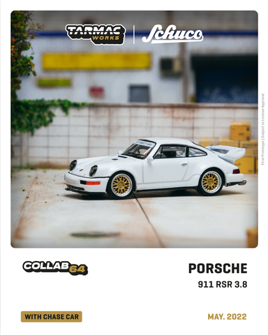 Tarmac Works 1:64 Porsche 911 RSR 3.8 in White - COLLAB64 - Unrivaled USA