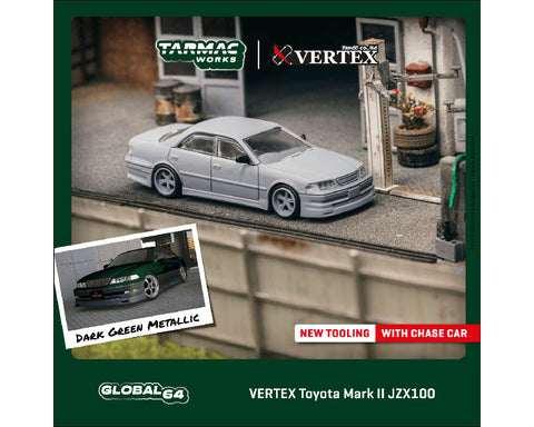 Tarmac Works 1:64 Vertex Toyota Mark II JZX100 Green – GLOBAL64 - Unrivaled USA