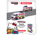 Tarmac Works x Hello Kitty 1:64 Toyota Hiace Widebody Hello Kitty Capsule Delivery Van With Hello Kitty Oil Can - COLLAB64 - Unrivaled USA