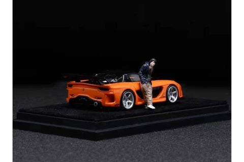 Preorder) YM Model 1:64 Veilside Mazda RX-7 (FD3S) in Orange/Black