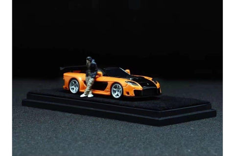 Preorder) YM Model 1:64 Veilside Mazda RX-7 (FD3S) in Orange/Black